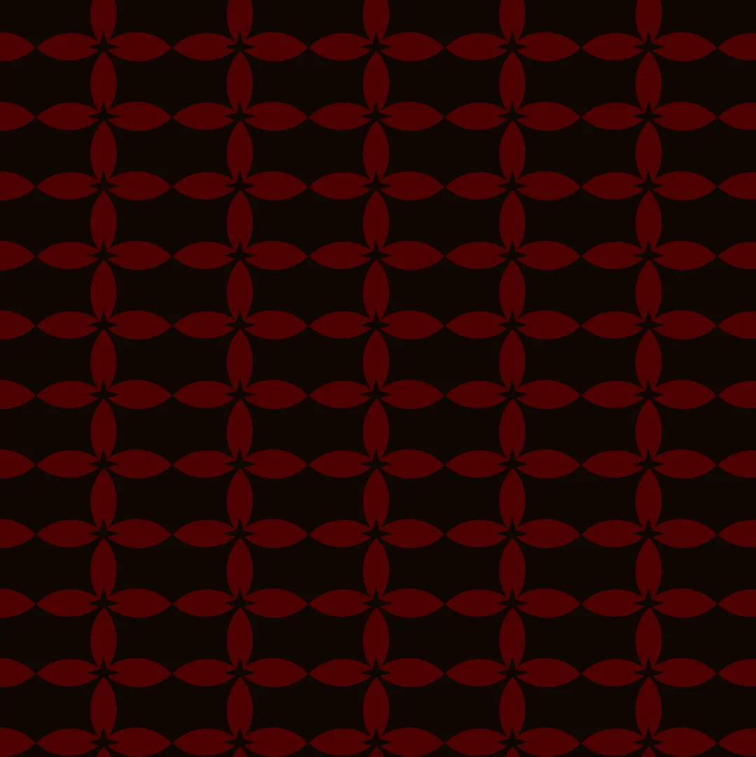Pattern gráfico da marca Josemar Balz em vermelho sobre fundo preto